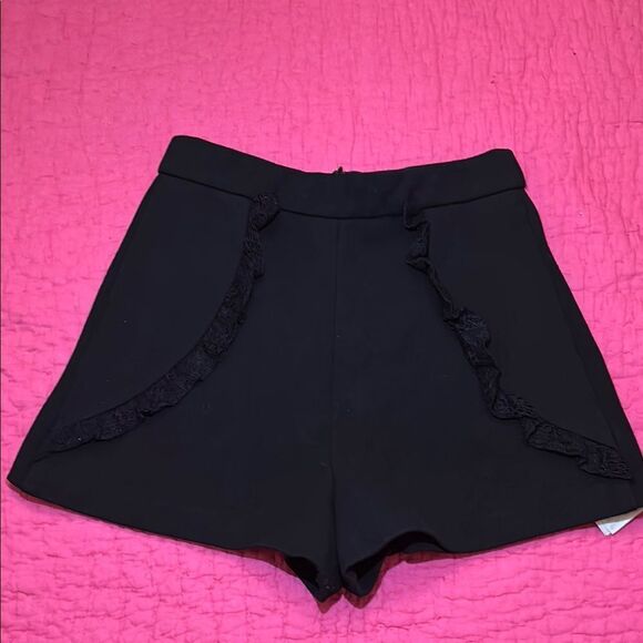 Maje lace detailed Black Women's Shorts, XS - Picture 3 of 9